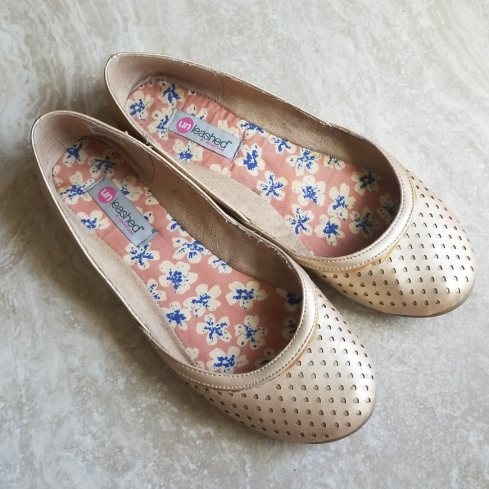 Gold Ballet Flats